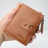 Wallets Fashion Men's Coin Purse Classic PU Leather Short Wallet Zipper Business ID Bank Holder Mini Male Money Clutch Bag