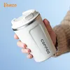 Su Şişeleri çift katmanlı vakum paslanmaz çelik portatif kahve fincanı basit araba monte erkek ve kadın yüksek değer kullanışlı termos 230621