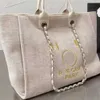 Women's Classics Luxury Hand broderad Pearl Beach Bag Big Ladies Small Ryggsäckar Canvas Chain Ryggsäck Evening Handväskor 2Z2S 60% Factory Outlet Sale