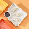 Conjuntos de talheres 4 Pçs Pratos de Sushi Japonês Bandeja de Servir de Plástico Chip Dip Set Aperitivo Prato de Queijo Prato Quadrado