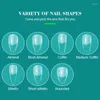 False Nails 120st Press On Oval Almond Rounded Stiletto Coffin Nail Tips Clear Full Cover Quick Extension French Manicures