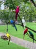 Garden Decorations 2535cm Simulation Parrot Decoration Creative Lawn Figurine Ornament Animal Bird Outdoor Party Prop 230621