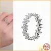 Anillo de mujer de plata esterlina 925 Nueva moda Nuevo anillo de racimo de herbario espumoso Adecuado para Pandora original, un regalo especial para mujeres