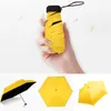 Umbrellas Women Protable Pocket Folding Mini Umbrella Flat Lightweight 5 Fold Sun Travel Sunshade Parasol