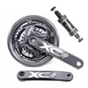 الدراجة Freewheels Chainwheels Mtb Crankset 7 8 9 سرعان الدراجات كرنك مجموعة 24 34 42T 170mm ألومنيوم الفتحة الماس ضرس