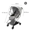 Stroller Parts Accessories EVA Baby Stroller Accessories Waterproof Rain Cover Transparent Wind Dust Shield Zipper Open For Pushchairs Raincoat 230621