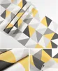 Sfondi Nordic Ins Carta da parati geometrica Fresco Bianco Giallo Grigio Triangolo Pattern Design Camera da letto Soggiorno Divano Sfondo