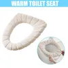 Toalettstolskydd täcker varma houden pompoen patroon Closestool Mat Breien Zachte o-Vorm Pad toalettbril Wasbe Badkamer Accessoires