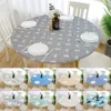 Bordduk Rund vattentät icke-slip Elastic Tracloth Classic Pattern Table CLOW COVER Hemkök Matsal 230621