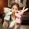 Kuklalar 25-38cm sevimli kawaii doldurulmuş panda / eşek / tavşan / alpaca peluş el kukla oyuncak bebek çocuklar için oyun zamanı hediye 230621