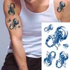 Tatuagens Temporárias 50 Pçs Suco Tinta Arte Corporal Tatuagem Duradoura Adesivo À Prova D' Água Flash Braço Tigre Leão Dragão Moda Homem Falso Mulheres Tatuagens 230621