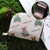 Stylish and Exquisite Small Purse Card Bag Bear Large Capacity Multi Card Position High-end Anti Magnetic Cover Zero Wallet Driving License Women