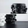 Vases Résine Vase Noir Et Blanc Abstrait Point Circulaire Irrégulier Concave Convexe Artisanat Ornement De Stockage