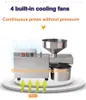 Máquina de prensa de aceite Comercial S9 Acero inoxidable Control de temperatura Hogar Maní Sésamo Girasol Semillas Squeeze