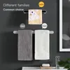 Towel Racks ECOCO Self-adhesive Towel Bar Holder for Bathroom without Drilling Kitchen Wipes Shelf Organizer Door Wall Mounted Slippers Rack 230621