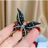 Pins Broschen SUYU Vintage schwarze Schmetterlingsbrosche mit leicht eingelegtem Zirkonia, Insektenbekleidungszubehör 230621