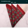 Strikbanden nieuwigheid mode geometrisch patroon print 33 33cm polyester zakdoek pochet square voor man vrouw casual accessoires