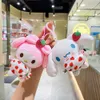 12cm Cartoon Kawali My Melody Cinnamoroll Pendentif Jouets En Peluche Doux Poupées En Peluche pour Enfants Anniversaire Cadeaux De Noël Porte-clés 2138