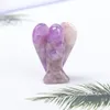 Gartendekorationen, Naturkristall, Schutzengel, Miniaturfiguren, Reiki-Chakra-Heilstein-Statue, geschnitzt, Handwerk, Amethyst, Opal, Glück, Heimdekoration, 230621