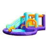 Målhoppning Castle Water Slide Game Uppblåsbar vattenrutschid Park Bounce House With Flower Ball Dart Bouncy House Jumper For Kids Outdoor Play Fun Small Toys Party