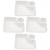 Set di posate 4 pezzi Piatti di sushi giapponese Vassoio da portata in plastica Set di patatine fritte Antipasto Piatto di formaggio Piatto quadrato