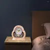 Table Clocks Clock Lamp Battery Powered Home Decoration For Bedroom