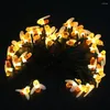 Lampade da giardino Solar Honey Bee Fairy String Lights 20 LED 5M Garden Outdoor 6.5M Wedding Party Decor Lampada alimentata