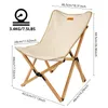 Camp Furniture Beech Wood Camping Folding Chair Wooden Portable Outdoor Picnic For Korea BBQ Or Fishing Garden