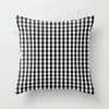 New Fashion Home Textiles Polyester Lattice Pillow Cover for Automobile Sofa Pillowcase Office Cushion Cover 4903