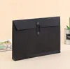 Blanc Noir Brun Kraft Papier Porte-Documents Fichier Sac De Rangement Enveloppe De Poche avec Chaîne De Rangement Serrure Fournitures De Bureau