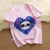 T shirts Summer Baby T shirt Panda Cartoon Printed Boys Girls Kids Tops Short Sleeve Cotton 1 8Y Children Clothes 230620