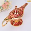 Dekorativa föremål Figurer 10 Färg Aladdin Lamp Magic Retro Home Decoration Traditionell Hollow Out Fairy Tale Ing Genie Tea Pot Crafts Home Decor 230621