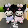 15 cm dessin animé mignon en peluche porte-clés pendentif jouets cannelle bonjour ma mélodie figurines poupée enfant cadeau 2139