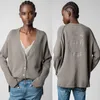 23ss Nouveau Zadig Voltaire Designer Manteaux Mode Tricoté Lettre Amour Broderie À La Main Crochet Cachemire Tricots Pull Pull pour2