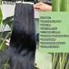 Hair Bulks Tape In s Human For Black Women Light Yaki Straight Bundles Ins Raw Microlink 230621