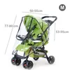 Stroller Parts Accessories EVA Baby Stroller Accessories Waterproof Rain Cover Transparent Wind Dust Shield Zipper Open For Pushchairs Raincoat 230621