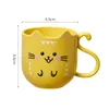 タンブラーかわいい猫マウスウォッシュカップ歯ブラシホームトラベル漫画肥厚洗浄230621