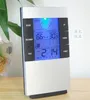 Prévisions météo Température intérieure Humidité Mètre Thermomètre numérique Hygromètre Humidimètre LED Rétroéclairage Affichage LCD Horloge 20 pièces