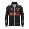 Herrenjacken, Jacke des Alpha Romeo F1 Racing Teams, Formel-1-Reißverschluss-Sweatshirt, schwarzer Mantel mit Stehkragen für Damen in Übergröße