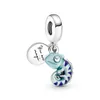 925 Sterling Silver Pandora New Fashion Women's Charm Beads Ocean Charm Shell Dolphin Mermaid Tail Blue Charm Lämplig för original Pandora -armband