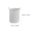 Storage Baskets Laundry Basket Cotton Linen Foldable Hamper Waterproof Organizer Bucket Clothes Toys Large Capacity Home 230621