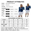 Outerwear Women's Plus Size & Coats Denim Women Jackets Streetwear Solid Ruffles Blue Fashion Chubby Lady V-Neck Full Sleeve Zipper Short Me