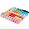 Baby Teethers Toys 50Pcs 12MM Round Silicone Beads Perle Teething Accessories Chewable Bpa Free Nursing 230621