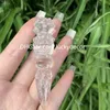 Petit cristal de quartz clair naturel Vajrakila Dorje Phurba Cérémonie bouddhiste Talisman sacré tibétain Protection Illumination Conscience supérieure Méditation