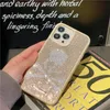 Luxury Sparkle Diamond Skull Vogue Phone Case For iPhone 14 13 12 11 Pro Max Hållbar glitter full skyddande mjuk stötfångare Rhinestone Stylish Back Coatch Sock Proofsäker