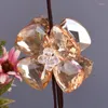 Decorative Figurines Crystal Four-leaf Clover Interior Accessories Car Jewelry Pendant Rearview Mirror Hanging