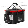 Fishing Accessories Portable EVA Bag Collapsible Bucket Live Fish Box Tackle Storage Camping Tank Water Container 230621