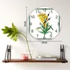 Horloges murales plantes fleurs feuilles giroflées horloge pour décoration de la maison moderne adolescent chambre salon aiguille suspendu montre Table