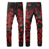 Am jeans designer jeans jeans skinny masculino design 50 cores calças hippop adesivos bordados finos denim retas streetwear calças skinny atacado