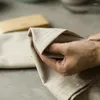 テーブルマットヨーロッパスタイルブリーフ格子縞​​の布コットンリネンパッドダイニングキッチンアクセサリー用ナプキンマット用のドイリープレイスマット